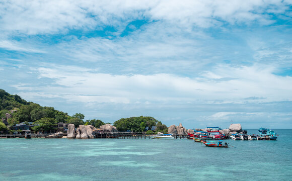 harbor in koh nang yuan island thailand