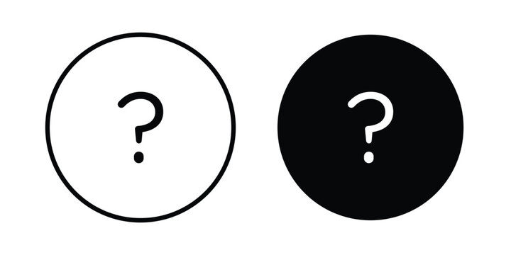 Help icon vector graphic clipart and line art style set