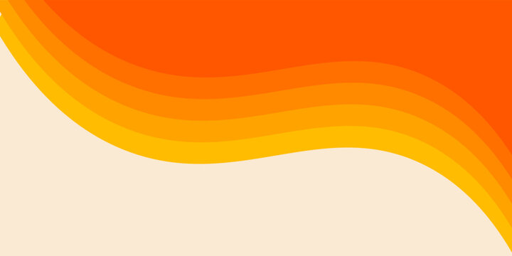 Bright wavy background with warm retro autumn colors. Cool hippie background. Retro psychedelic wavy design from the 60s and 70s.