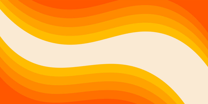 Bright wavy background with warm retro autumn colors. Cool hippie background. Retro psychedelic wavy design from the 60s and 70s.