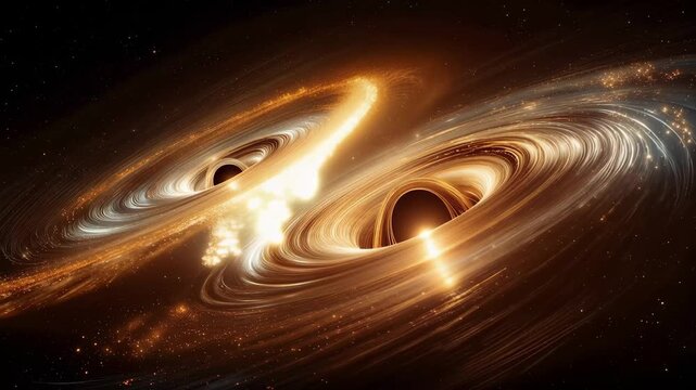 Exploring the collision of two black holes in space with bright energy bursts
