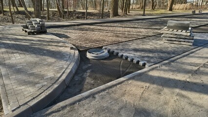 Budowa nawierzchni z betonowej kostki brukowej  © WalDec