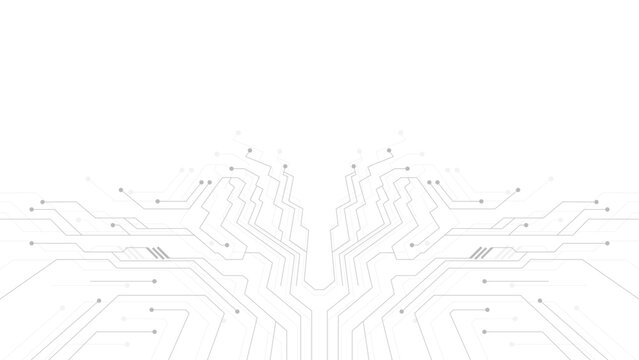 Futuristic digital circuit technology background featuring glowing lines, nodes, and electronic connections. High-tech abstract backdrop inspired by motherboard and data network structure. Perfect for