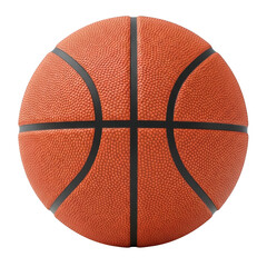 Fototapeta premium Orange Basketball with Black Lines Isolated on Transparent Background