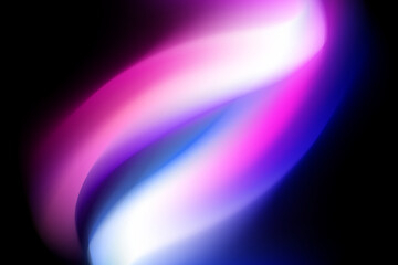 Obraz premium Abstract neon gradient background with fluid light shapes in pink, purple and blue on dark backdrop.