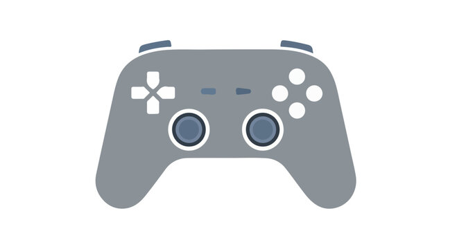 Gray gaming controller with analog sticks and directional pad