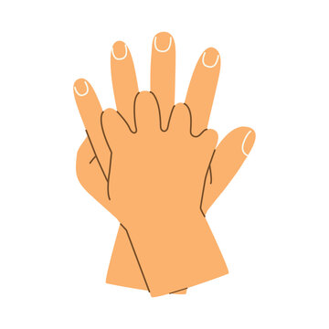 correct hand placement during cpr, first aid chest compression technique, emergency resuscitation training concept, medical instruction- vector illustration
