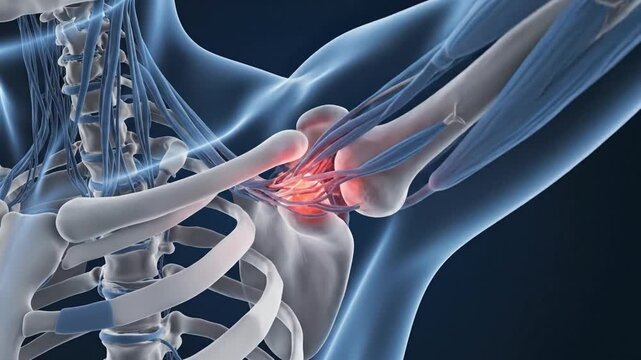Rotator Cuff Shoulder Injury and Pain 3D Medical Render