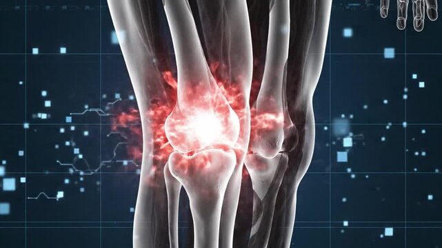3D Animation of Human Knee Joint Pain and Inflammation