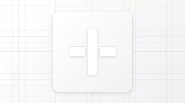minimalist white paper cutout house template on grid background