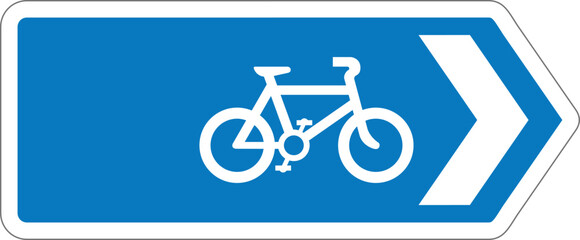 Fototapeta premium NCN Route Blank Template National Cycle Network Road Sign Vector Illustration Design 