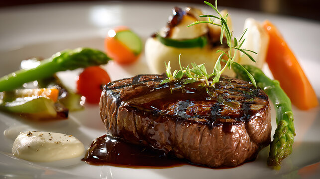 grilled steak gourmet dish restaurant