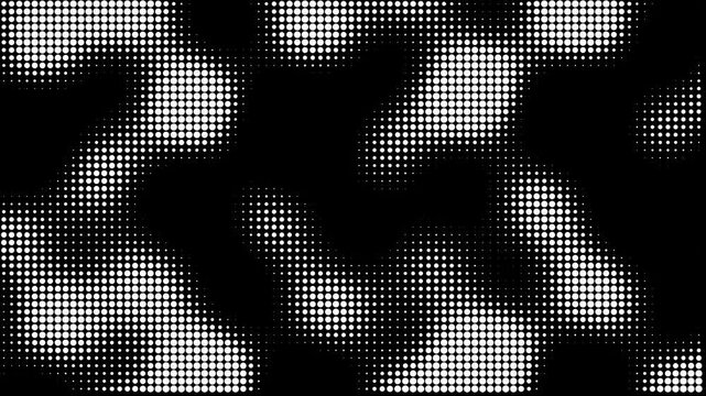 Fluid Halftone Dot Matrix Wave Abstract Background 4K Seamless Loop