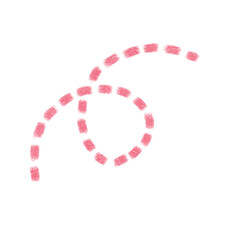 Fototapeta premium Hand drawn pink dashed spiral line doodle