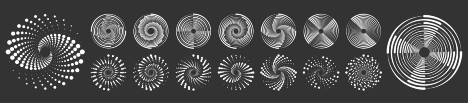 Modern abstract PNG background with halftone dots. Circular vector frame and dotted texture for logos. Design element for branding icons.