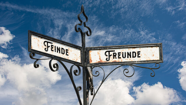Signposts the direct way to Friends versus Enemies