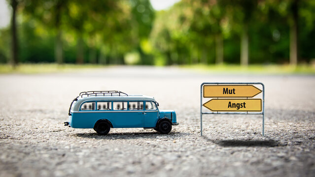 Signposts the direct way to Courage versus Fear