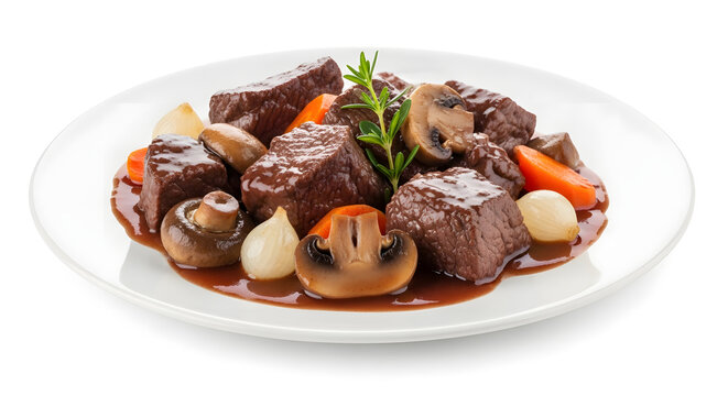 Isolated Boeuf Bourguignon