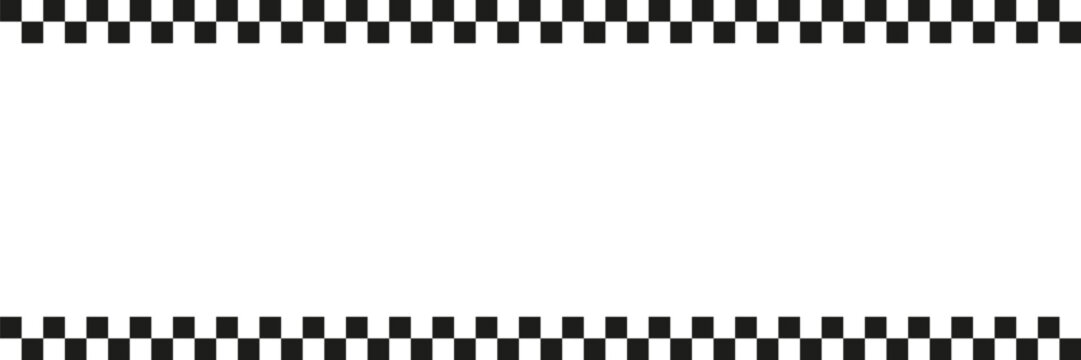 Checkered frame vector. Checkered flag banner.