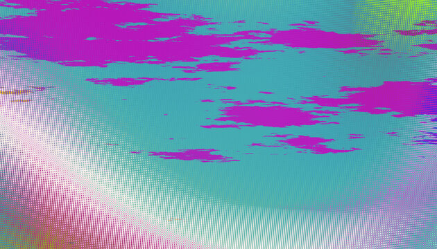 Risograph halftone gradient background, pastel teal, purple violet texture, dense dot pattern, analog print surface. Abstract riso aesthetic for zine