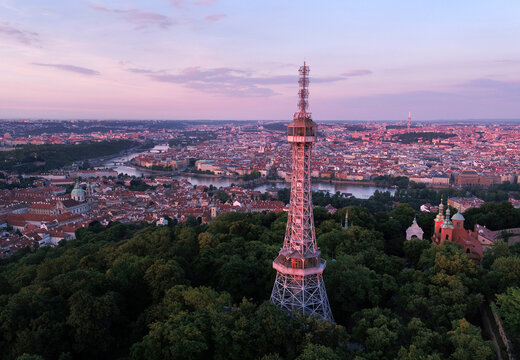 The Petrin Lookout Tower above Prague