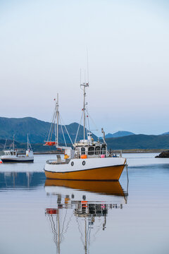 Fishing boat in calm sea