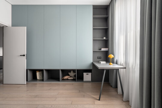 Child's room in contemporary style with colorful furniture