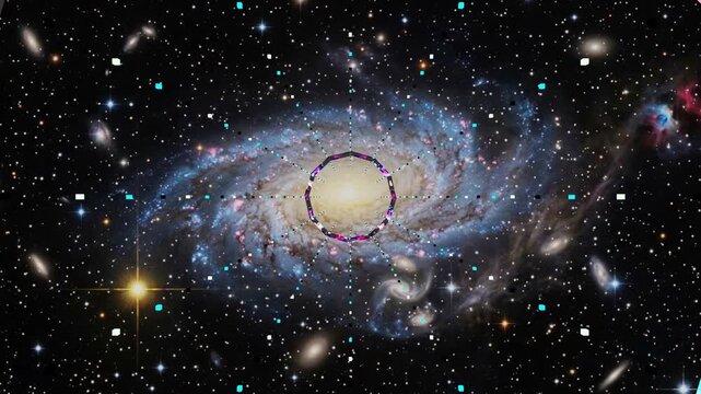 10 seconds futuristic space runway  astronomy galaxy stars cosmos  animation screensaver visualizer  technology HD video  space travel
