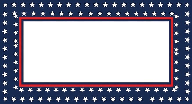 Patriotic usa frame celebrating 4th of july memorial day veteran's day independence day