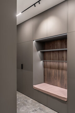 Apartment in contemporary style with luminous lamps