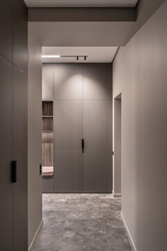 Apartment in contemporary style with luminous lamps