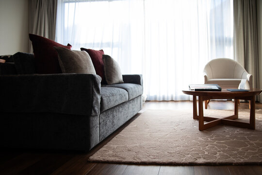Cozy Living Room Interior Natural Light Setting