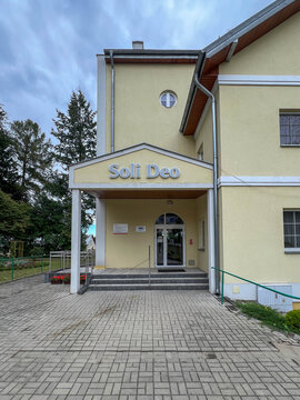 Zulow, Poland, September 23, 2025: The Soli Deo building, associated with the stay of Servant of God Cardinal Wyszyński, at the Nursing and Rehabilitation Facility for Blind Women in Zułow