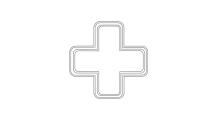 Obraz premium Medical cross symbol illustration on white background for health care