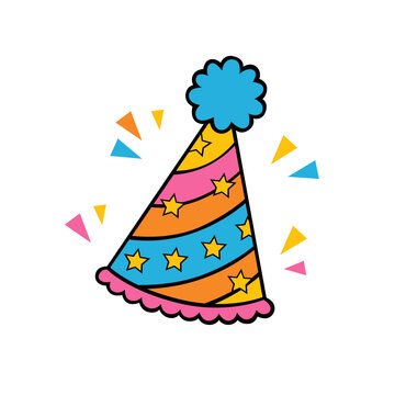 vector illustration of a party hat