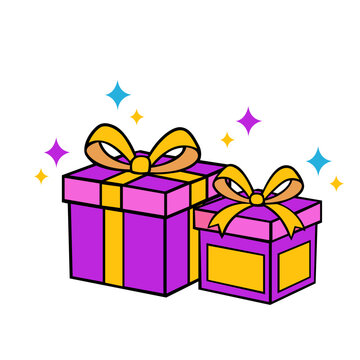 gift boxes vector illustration
