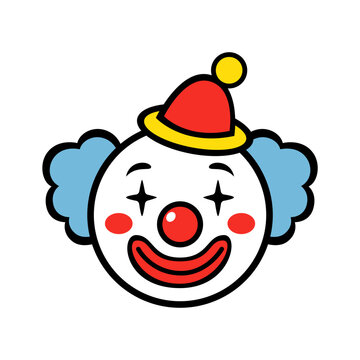 funny clown with a heart