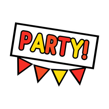 Party thank you message Sticker