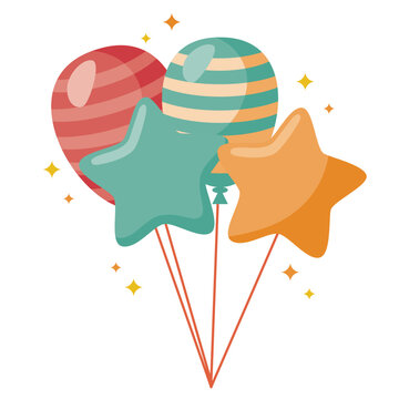 vector illustration of Baloons Party