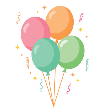 happy birthday card with balloons