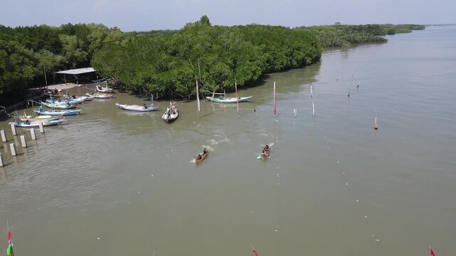 Traditional Boat Race Festival in a Coastal Village
