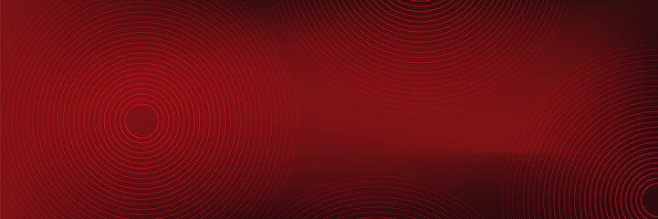 Obraz premium Red studio background. Abstract limbo podium studio room. Dark red gradient wall floor and spotlight scene.
