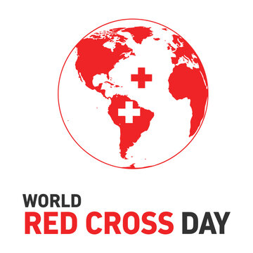 World red cross day logo global humanitarian aid and support