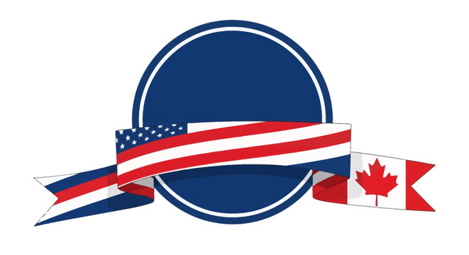 American and Canadian flags combined.