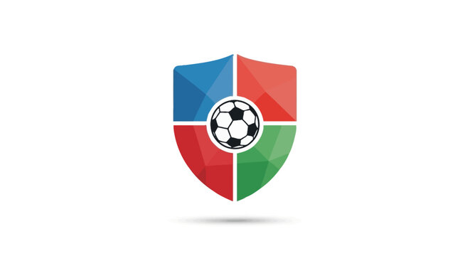 Soccer Football Shield Logo Design.