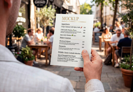 Paper Street Restaurant Mockup