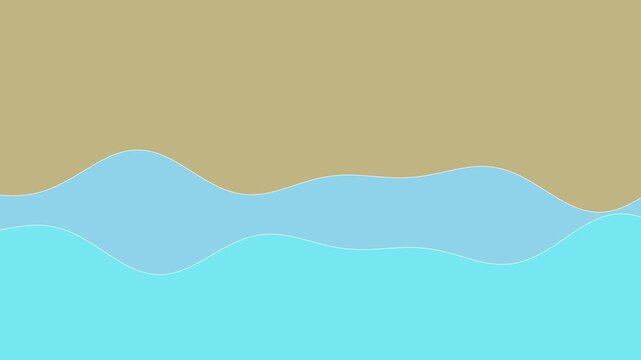 Wave Line Light Blue 2Lines Normal A - Animated Background Loop