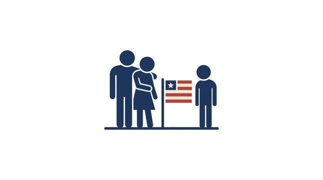 Liberian Family Symbol with National Flag