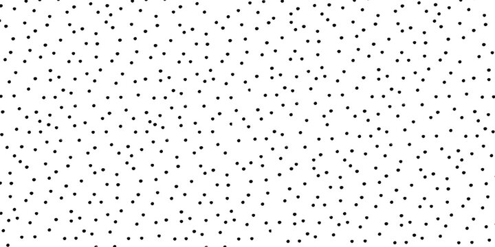 Seamless polka dot pattern. Vector pattern with black circles on white background.