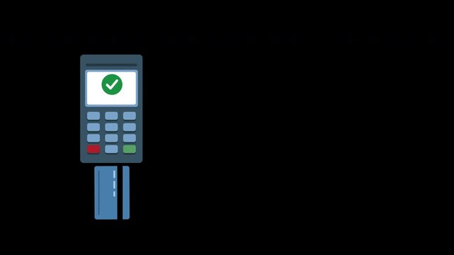 Card Payment Machine Icon Animation money